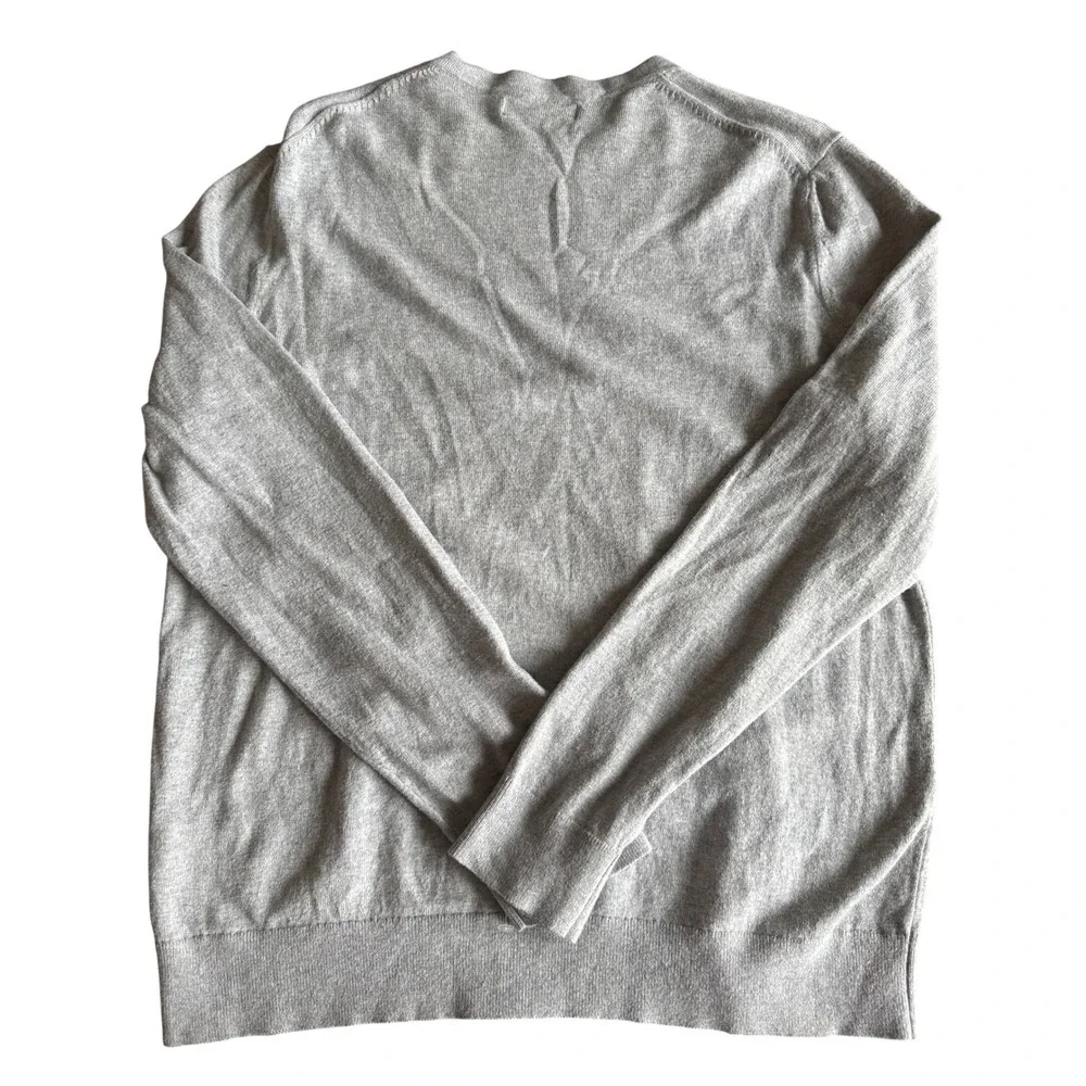 Banana Republic Mens Grey Premium Luxe Yarn Silk‎ Cashmere Blend Sweater Large